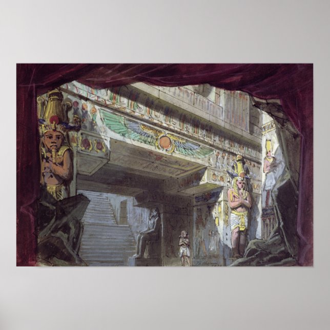 Set design for 'The Magic Flute' by Mozart Poster (Front)