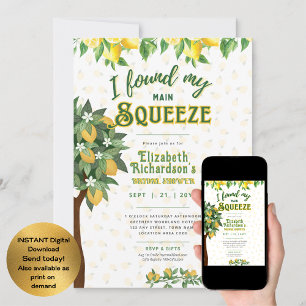 Set for Summer Fun Lemon Squeeze Bridal Shower Invitation