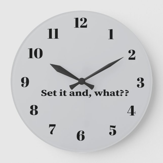 Set it and, what? large clock (Front)