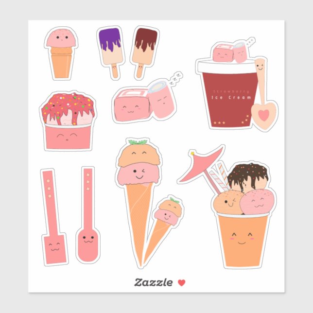 Set of 10 Sweet Things Design | Cute Ice Cream (Sheet)