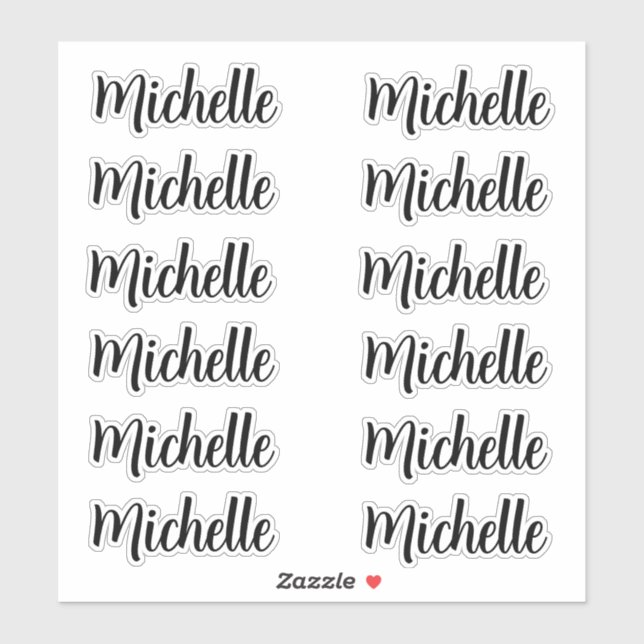 Set of 12 -  Elegant Script Name (Sheet)