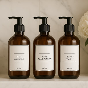 Set of 12 Personalized Waterproof bathroom Labels