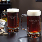 Set of 2 Classy and Robust 25 oz. Glass Beer Mug