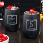 Set of 2 Oakhill Monogram Steel Cocktail Tumblers<br><div class="desc">The double-walled steel will keep your drinks cold for hours and won't ever produce condensation on the outside. They're so durable, you don't ever have to worry about them breaking and can even bring them along for travelling. Perfect for a cool Old Fashioned to relax on the couch or a...</div>