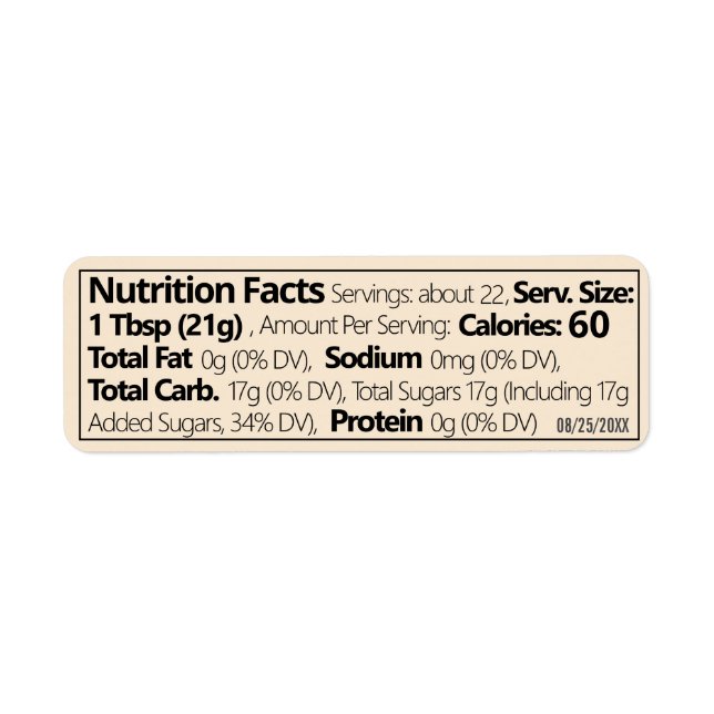 Set of 30 Linear Honey Nutrition Facts Warm White (Front)