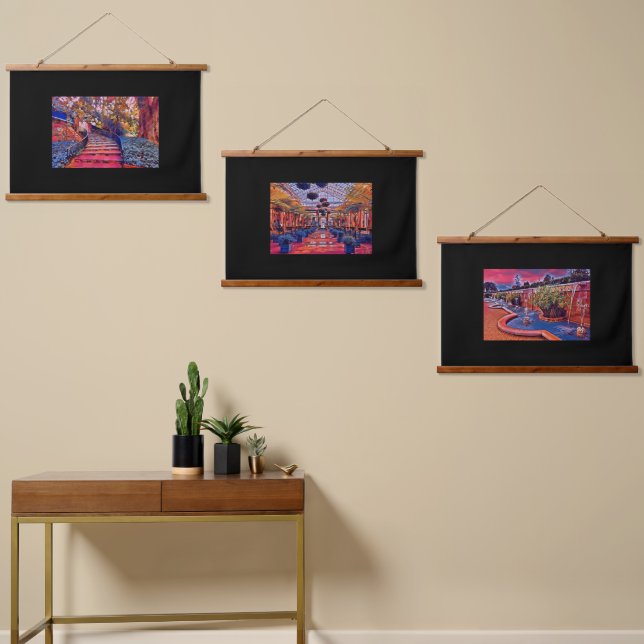 Set of 3 Coordinating Wall Tapestries (Asymmetrical)