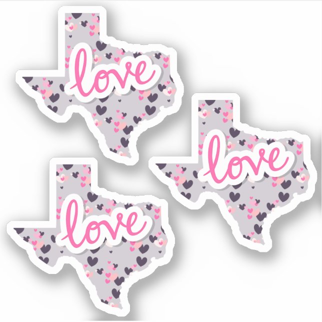 Set of 3 Love in Texas - Valentine's Day (Front)
