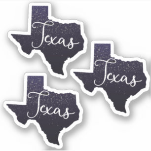 Set of 3 Texas Night Stars State Shape