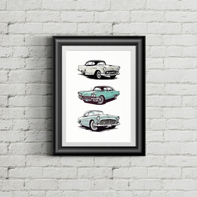 Set of 3 vintage cars. poster (Creator Uploaded)