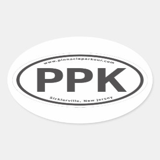 SET OF 4 PPK OVAL STICKERS