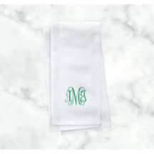 Set of 50 Letterpress Monogram Bath Towels