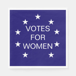 Set of 50 Suffragette Votes for Women Paper Napkin