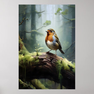 Set Of 5 Dark Magical Forest Print, Woodland Moody Poster