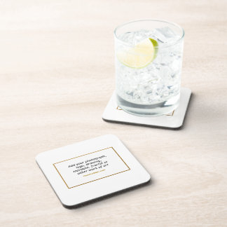Set of 6 Hard Plastic coasters with Cork back