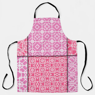 Set of 6 seamless geometric pattern. Vintage illus Apron