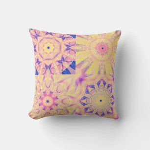 Set of abstract background colourful kaleidoscopic cushion