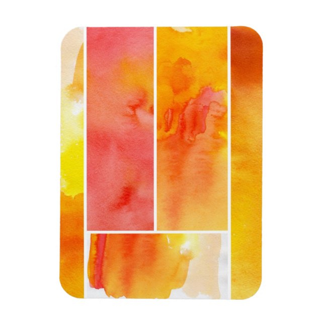 Set of abstract  watercolor hand painted magnet (Vertical)