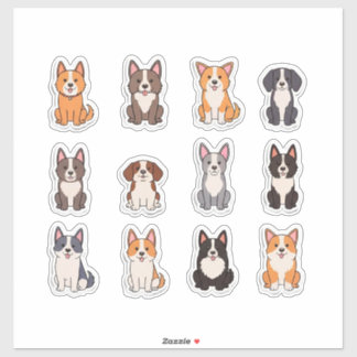 Set Of Adorable Dog