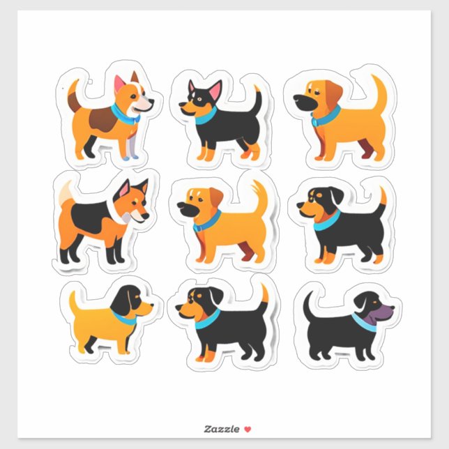 Set Of Adorable Dogs (Sheet)