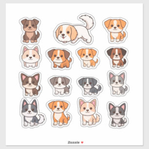 Set Of Adorable Dogs