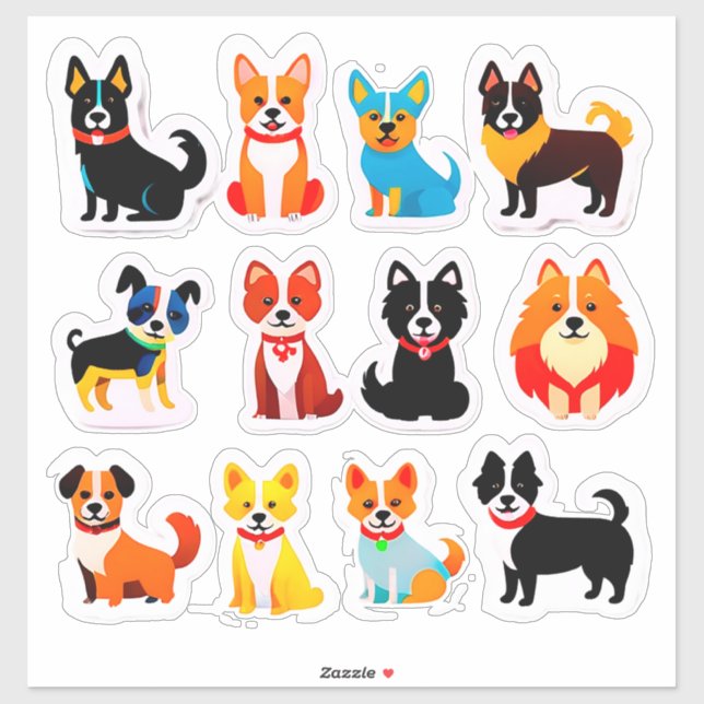 Set Of Adorable Dogs (Sheet)