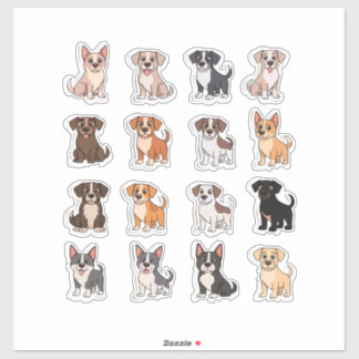 Set Of Adorable Dogs