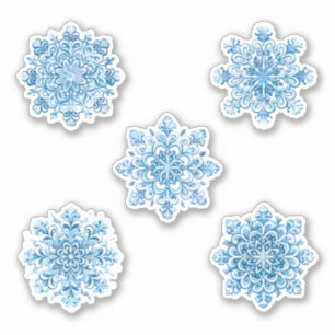 Set of Beautiful Snowflakes