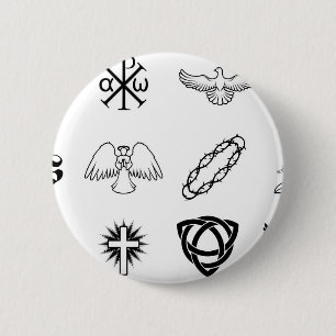 Set of Christian icons 6 Cm Round Badge