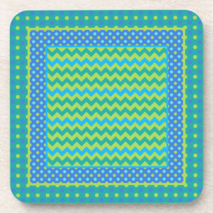 Set of Coasters: Mix'n'Match Chevrons, Polka Dots Coaster