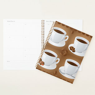 Set Of Coffee Spiral Planner