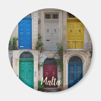 Set of colorful front doors in Malta Magnet