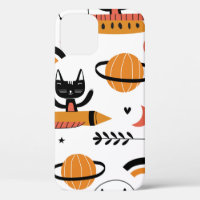Set of cute cat illustration vintage design art. F
