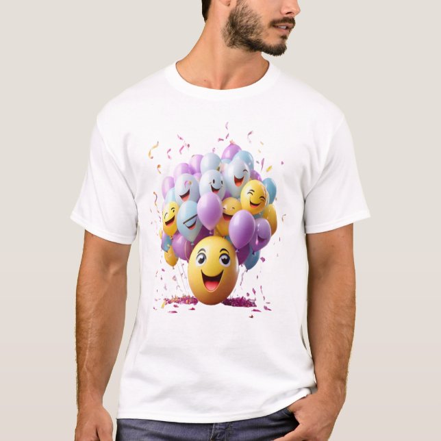 Set Of Faces Smiles T-Shirt (Front)