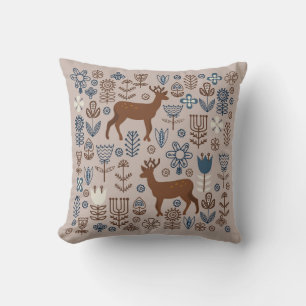 Set of flower elements in the Scandinavian style,  Cushion
