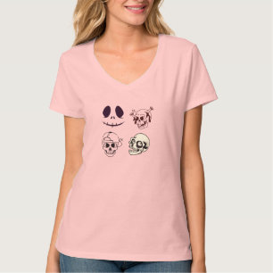 Set of Four Unique Skull Illustrations T-Shirt