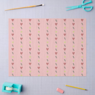 Set of Fun Gift Wrap Papers Hearts Tea Kettle Tissue Paper
