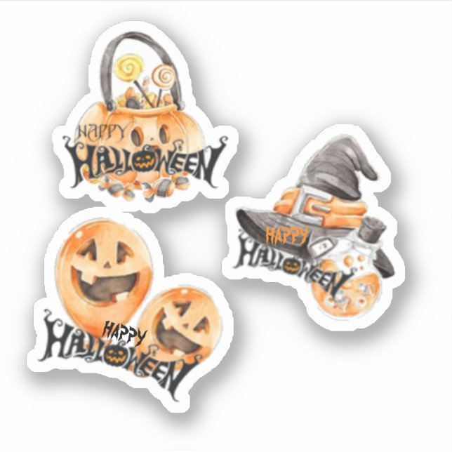 Set of Halloween stickers (Front)