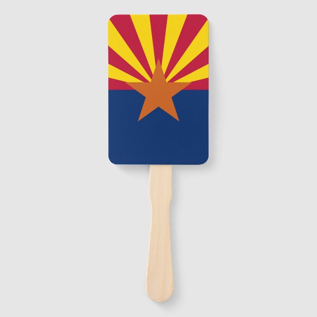 Set of hand fan with flag of Arizona, USA (Front)
