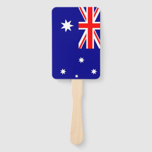 Set of hand fan with flag of Australia