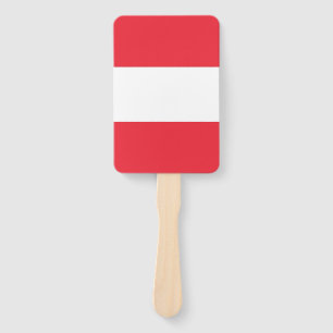 Set of hand fan with flag of Austria
