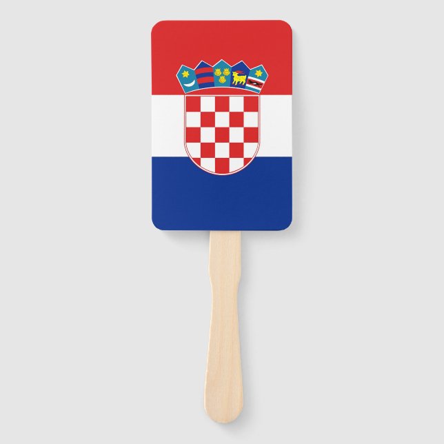 Set of hand fan with flag of Croatia (Front)