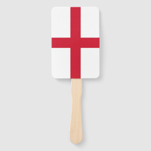 Set of hand fan with flag of England, UK