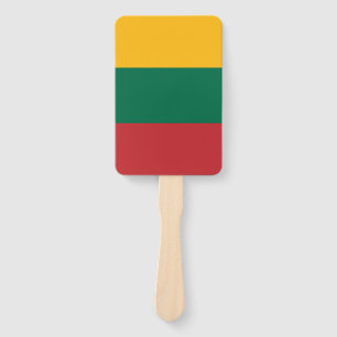 Set of hand fan with flag of Lithuania