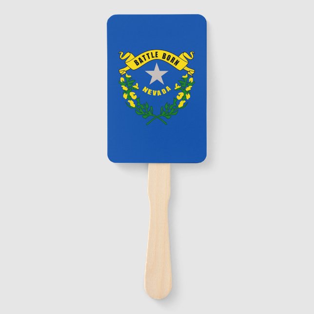 Set of hand fan with flag of Nevada, USA (Front)