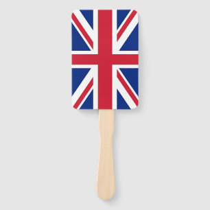 Set of hand fan with flag of United Kingdom