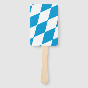 Set of hand fans with flag of Bavaria, Germany