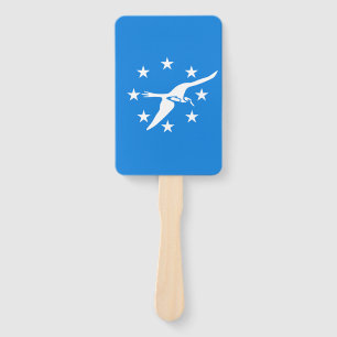 Set of hand fans with flag of Corpus Christi