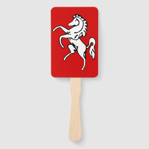 Set of hand fans with flag of Kent, England