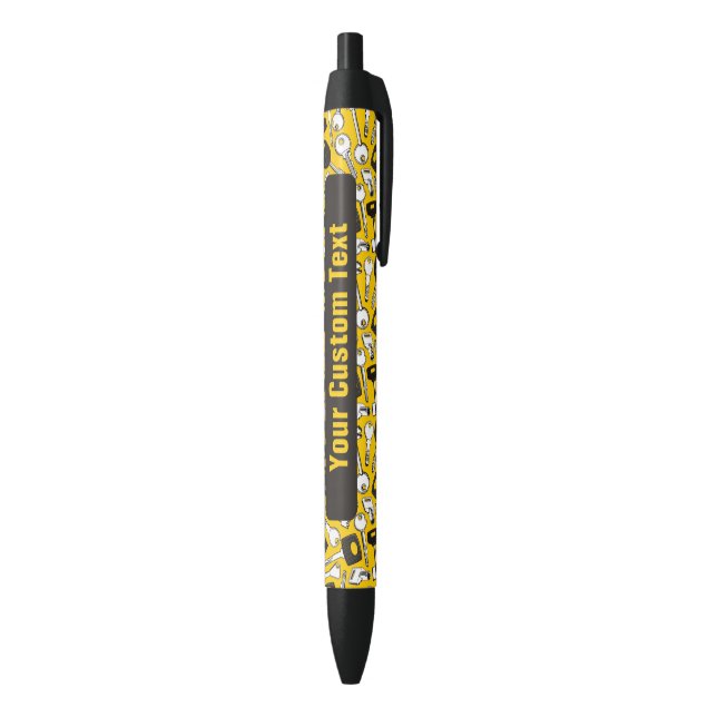 Set of Keys Background Black Ink Pen (Bottom (Vertical))