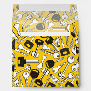 Set of Keys Background Envelopes